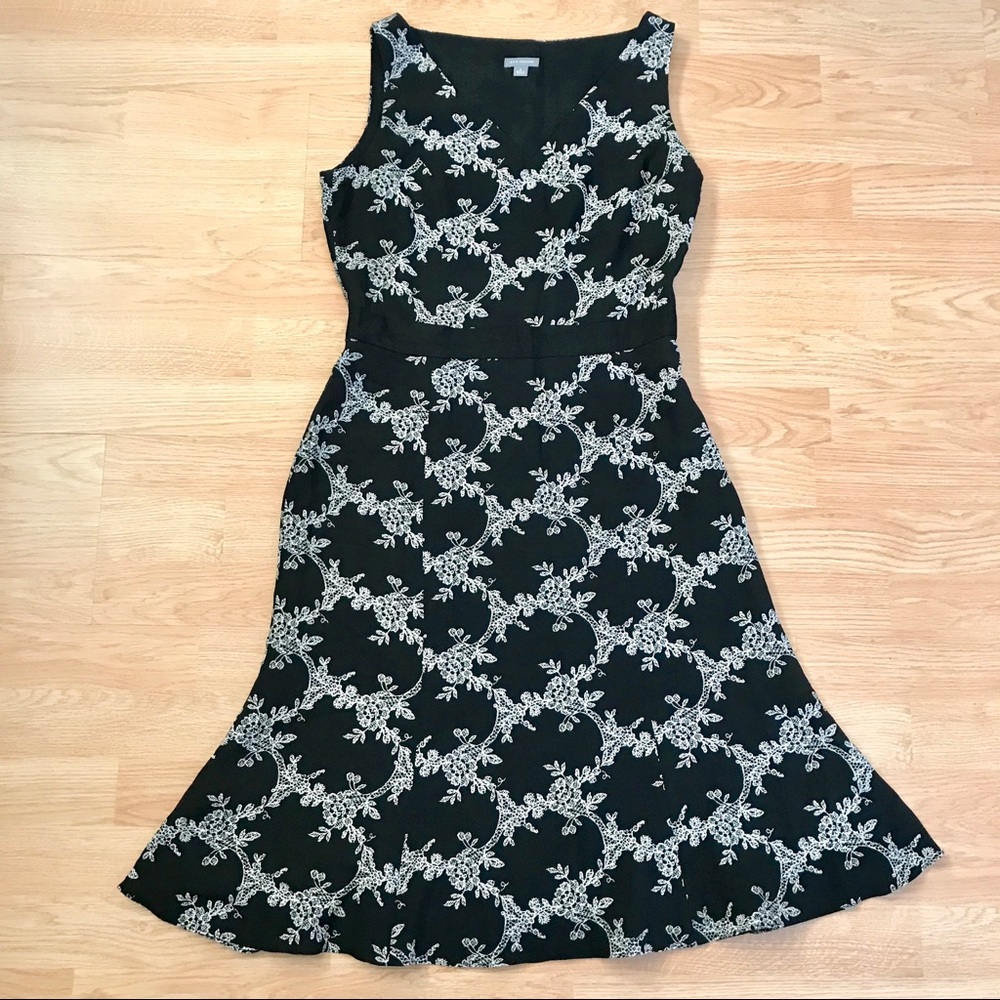 Ann Taylor Silk Floral Print Midi Dress